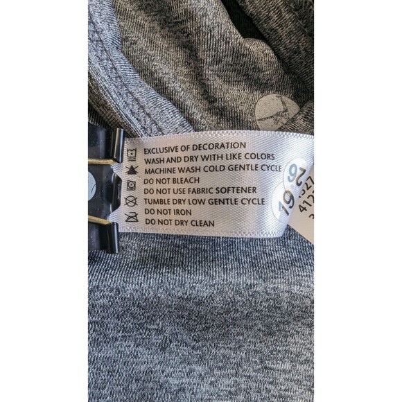 90 degree by Reflex Shirt Short Sleeve S Gray Black V Neck Women - Picture 6 of 6